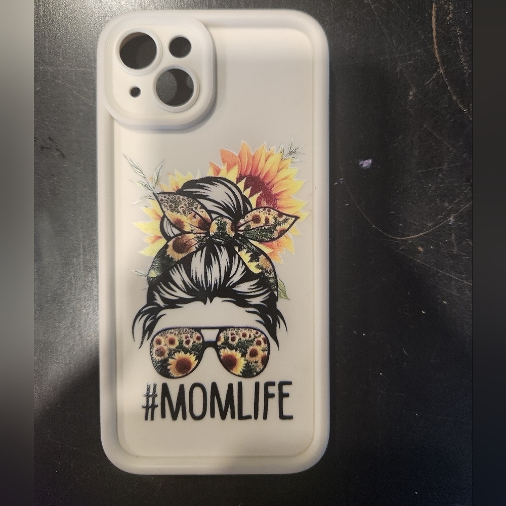 White #MOMLIFE Phone 15+ Case
